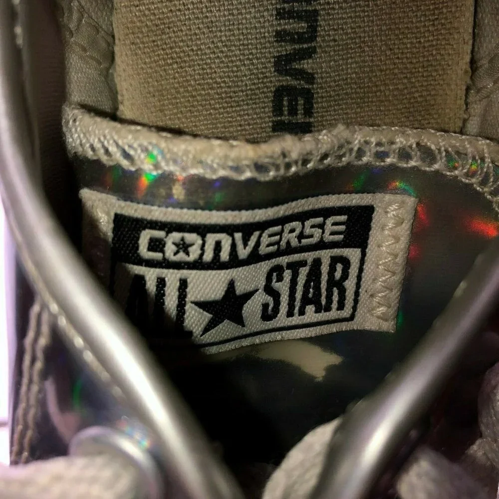 Converse All Star Childrens Shiny Metallic Shoes Size 2